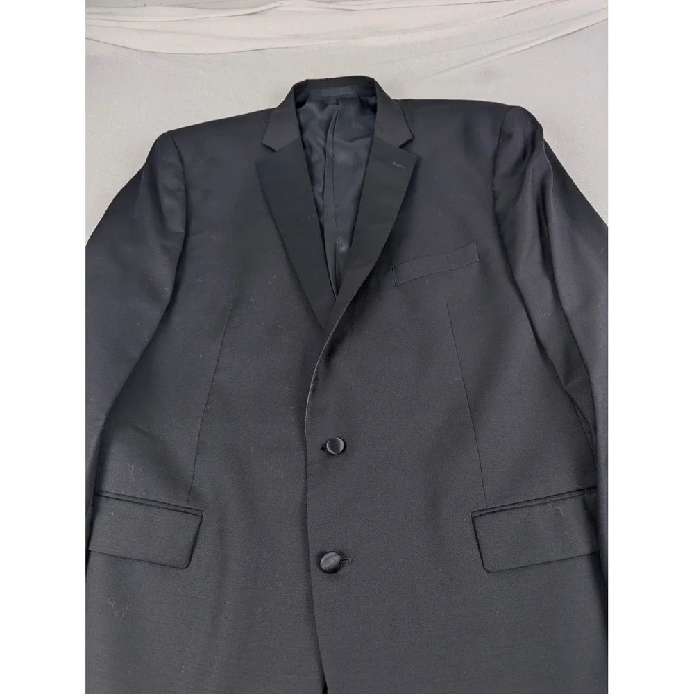 Lauren Ralph Lauren Mens 50L Black 100% Wool 2-Button Peak Lapel Tuxedo Jacket